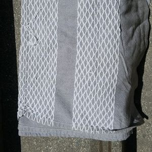 Gray cotton shower curtain